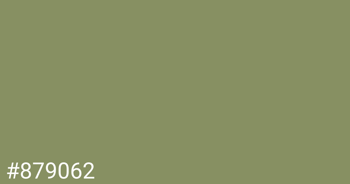 Hex color #879062 graphic