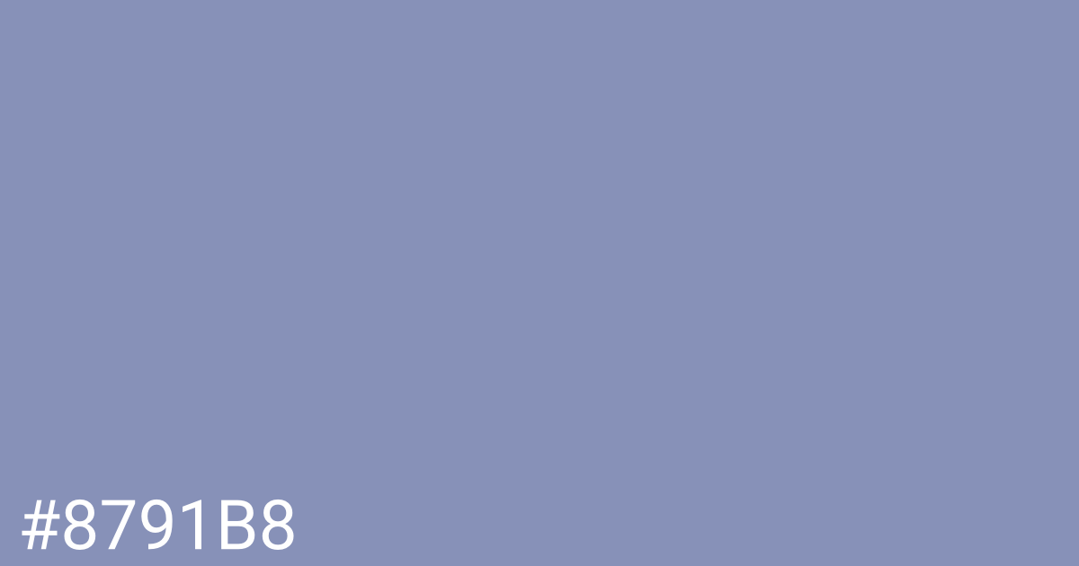 Hex color #8791b8 graphic