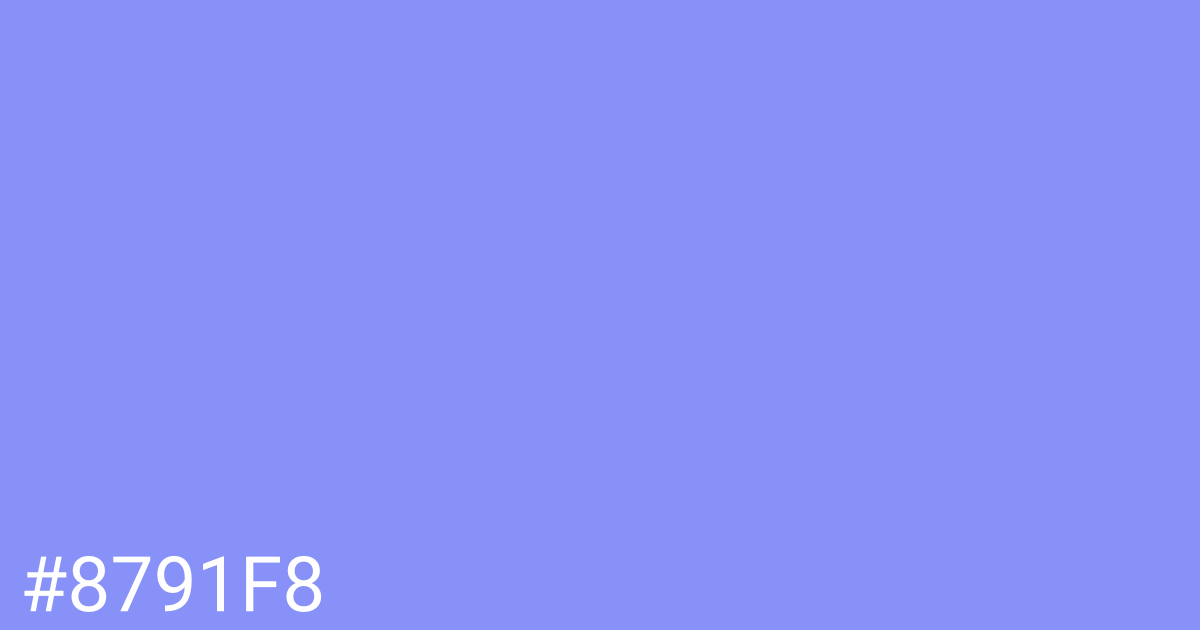 Hex color #8791f8 graphic