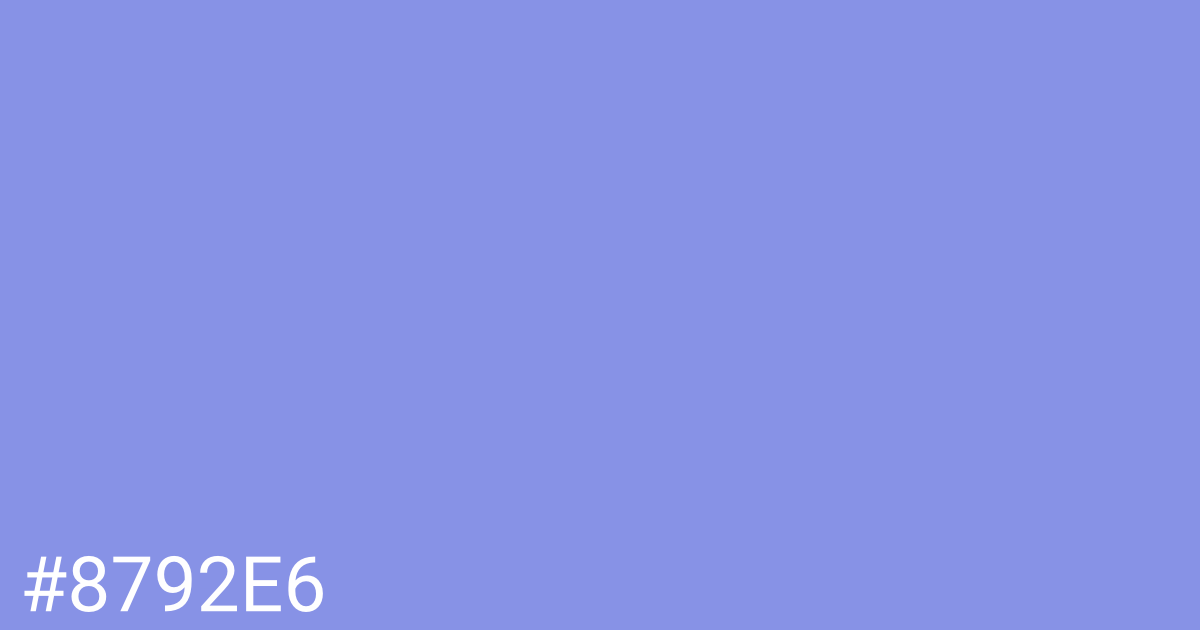 Hex color #8792e6 graphic