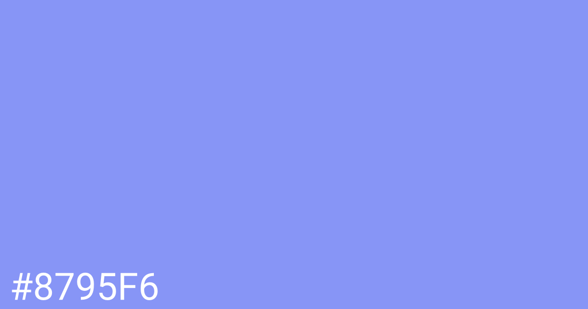 Hex color #8795f6 graphic