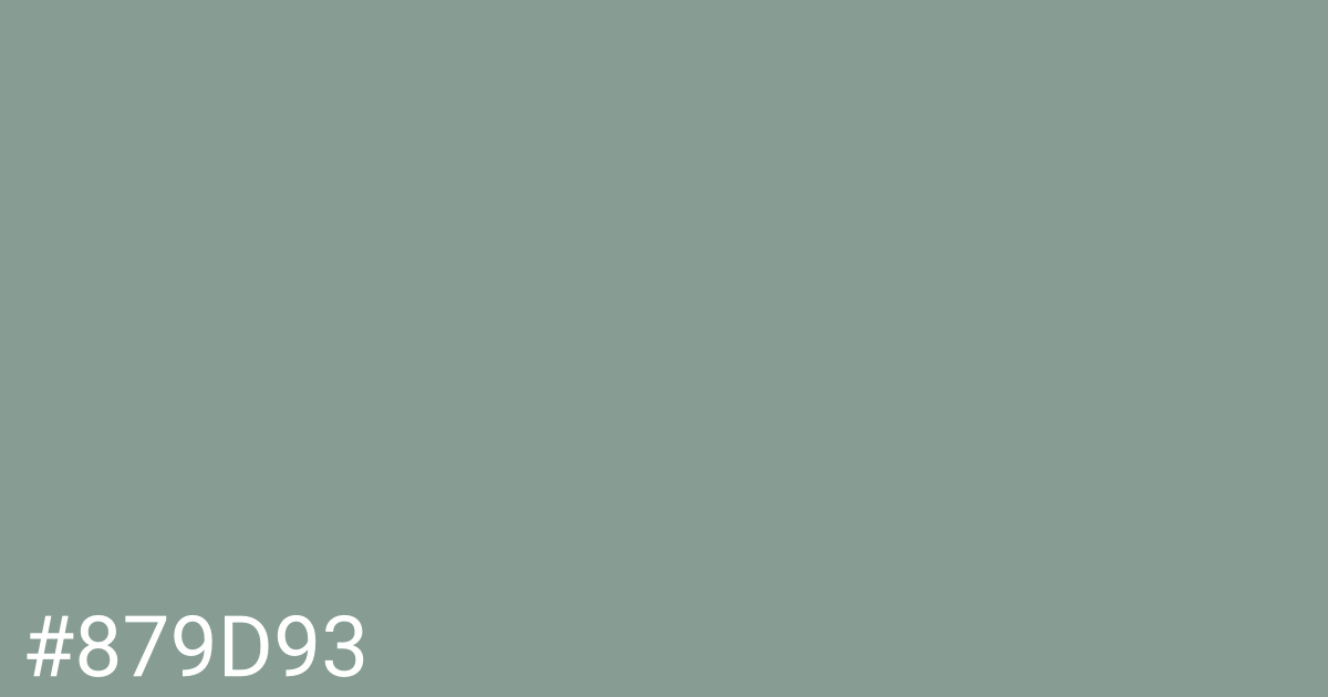 Hex color #879d93 graphic