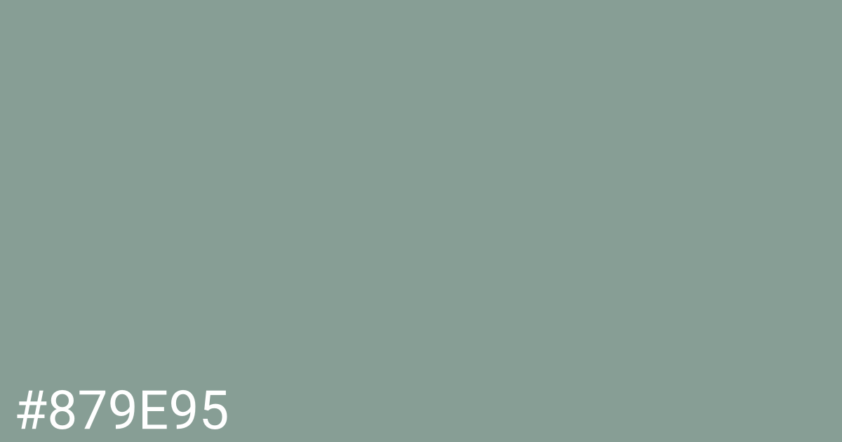 Hex color #879e95 graphic