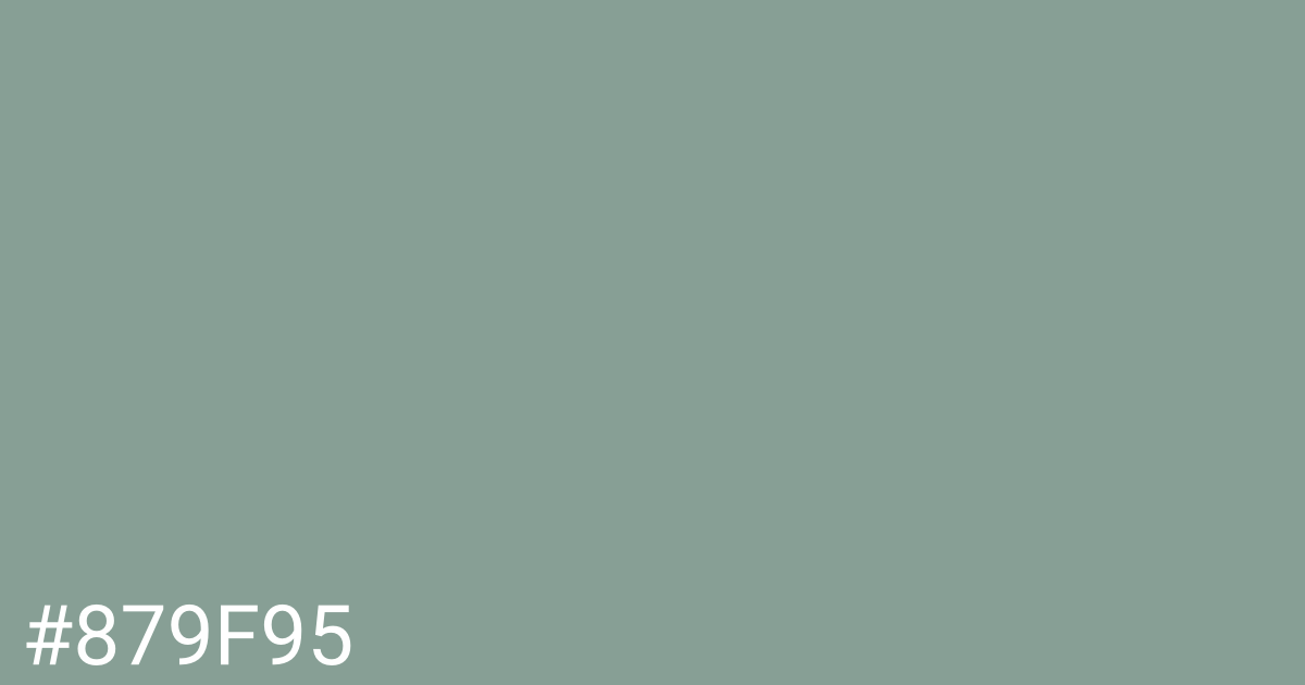 Hex color #879f95 graphic