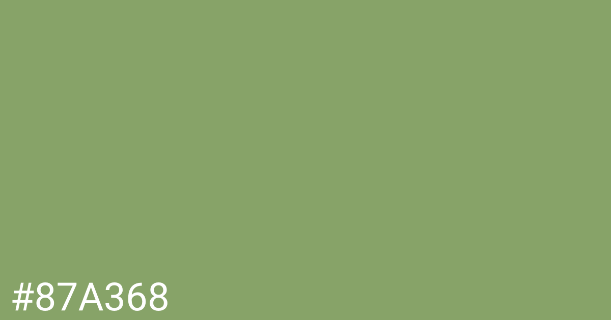 Hex color #87a368 graphic