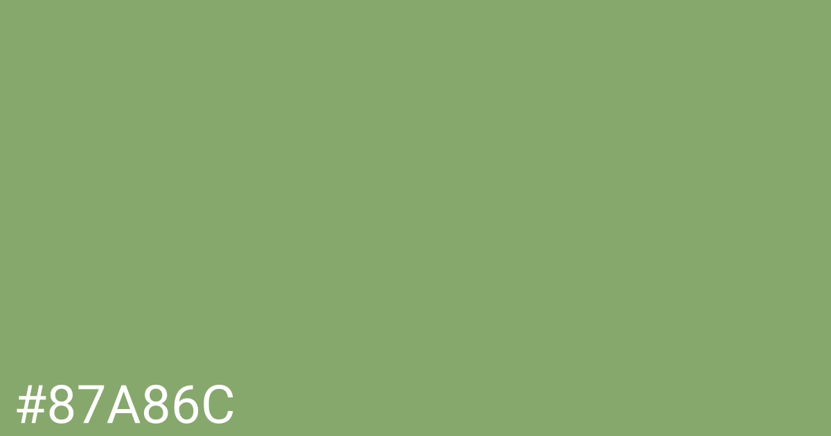 Hex color #87a86c graphic