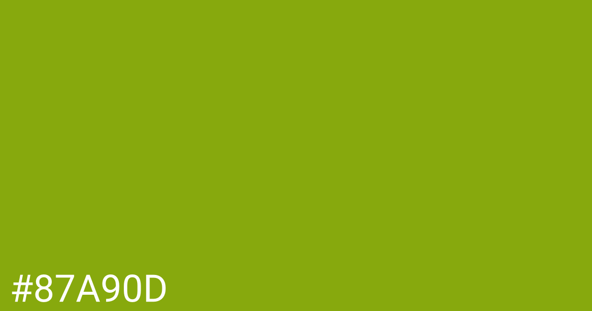 Hex color #87a90d graphic