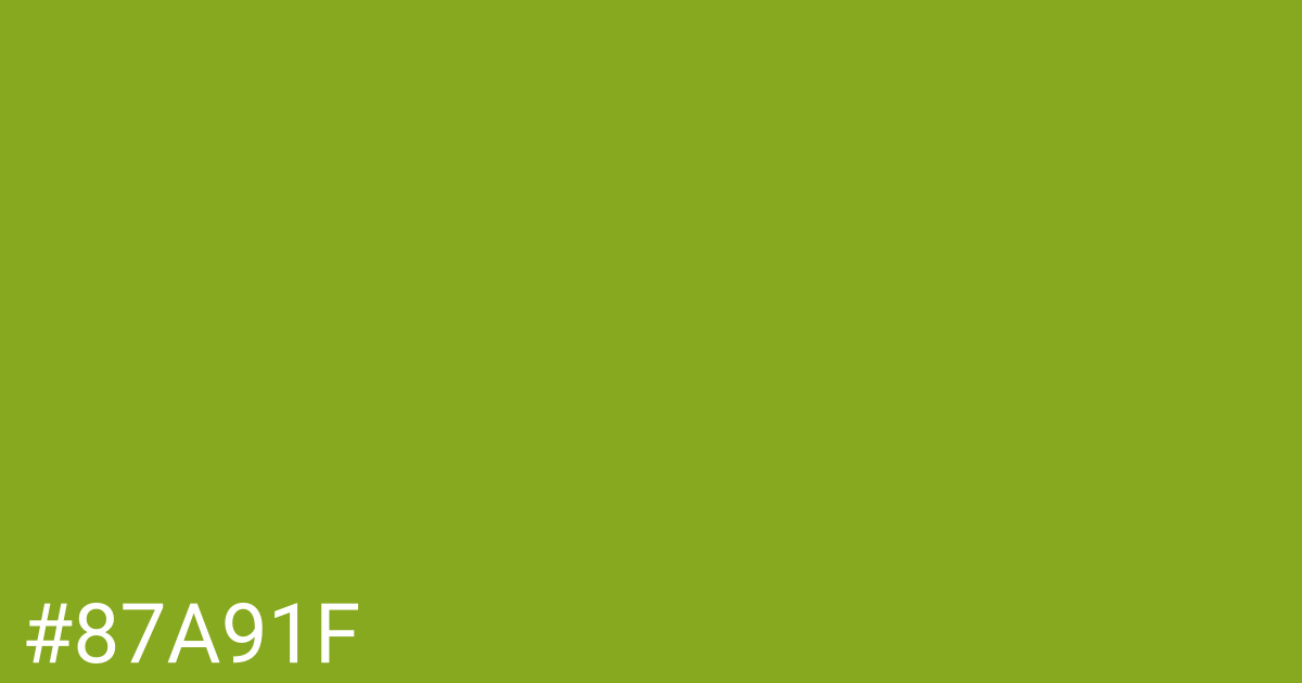 Hex color #87a91f graphic