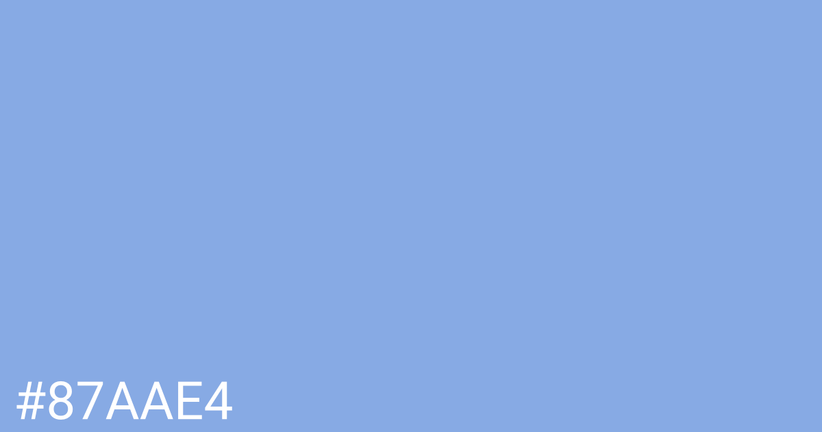 Hex color #87aae4 graphic