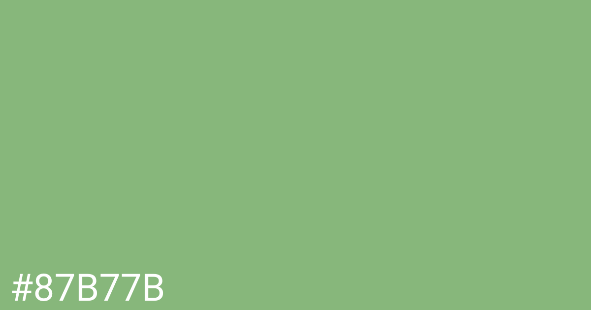 Hex color #87b77b graphic