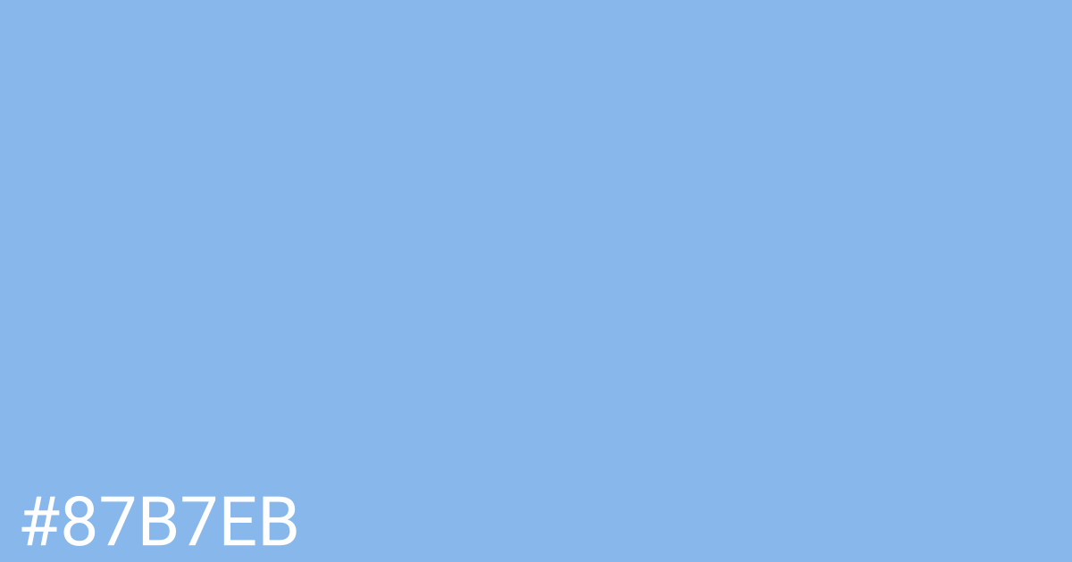 Hex color #87b7eb graphic