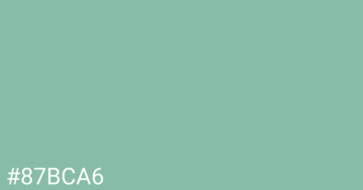 Hex color #87bca6 graphic