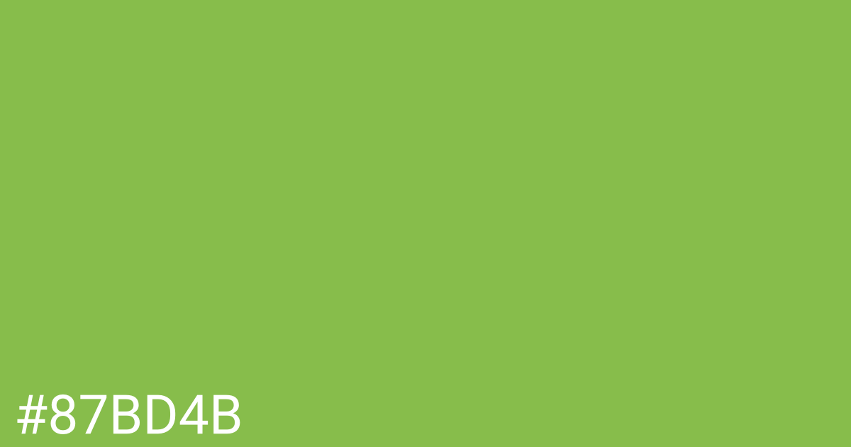 Hex color #87bd4b graphic