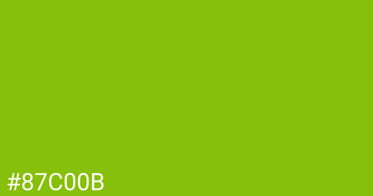 Hex color #87c00b graphic