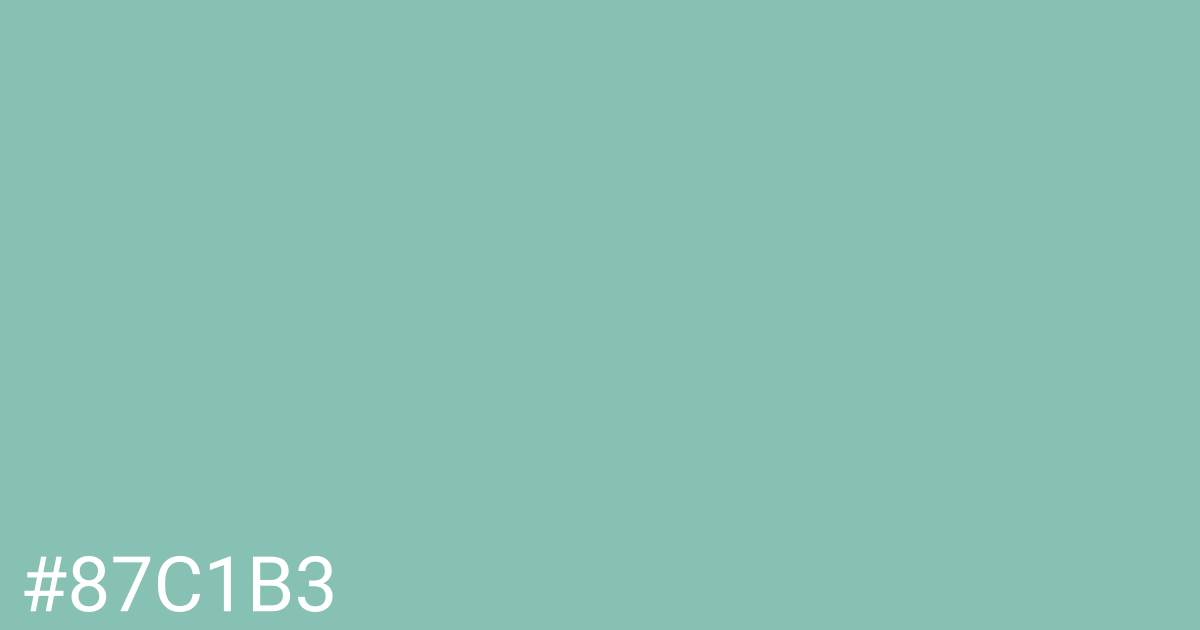 Hex color #87c1b3 graphic