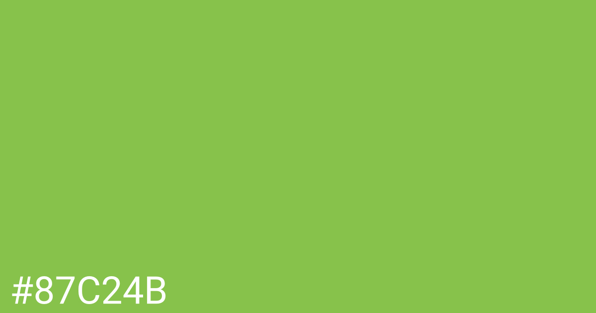 Hex color #87c24b graphic