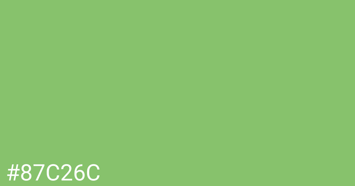 Hex color #87c26c graphic