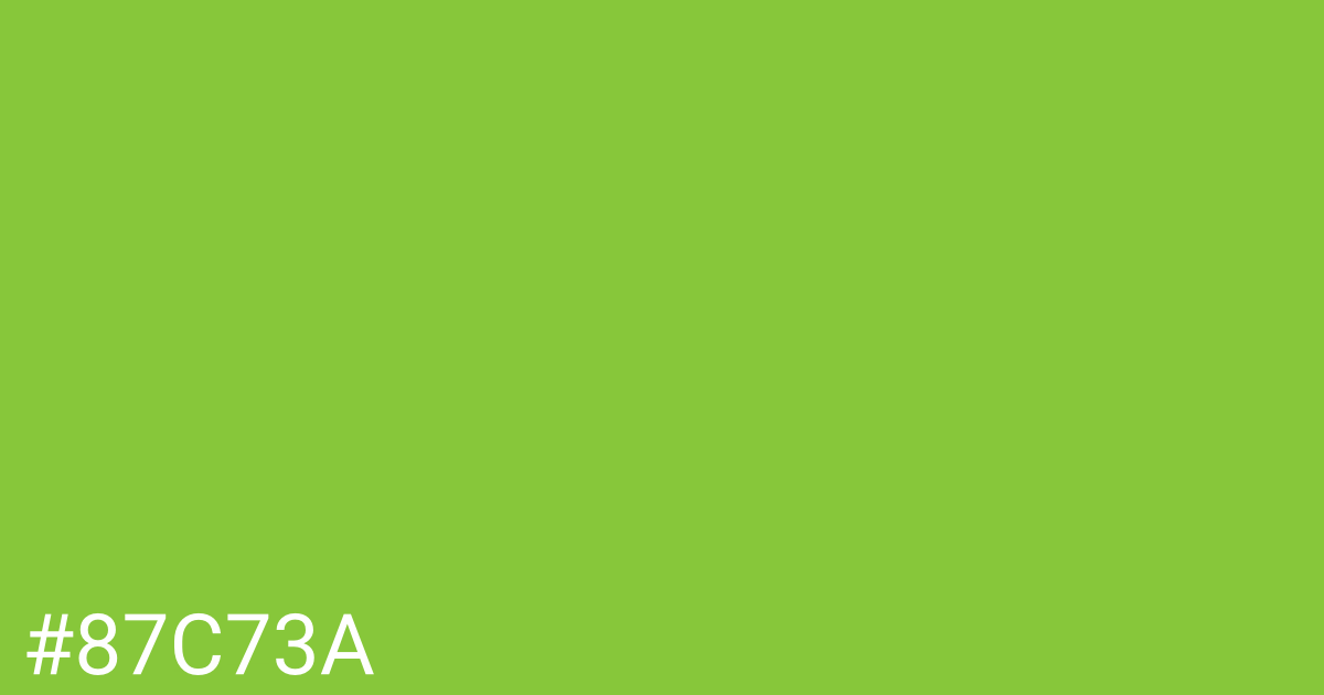 Hex color #87c73a graphic