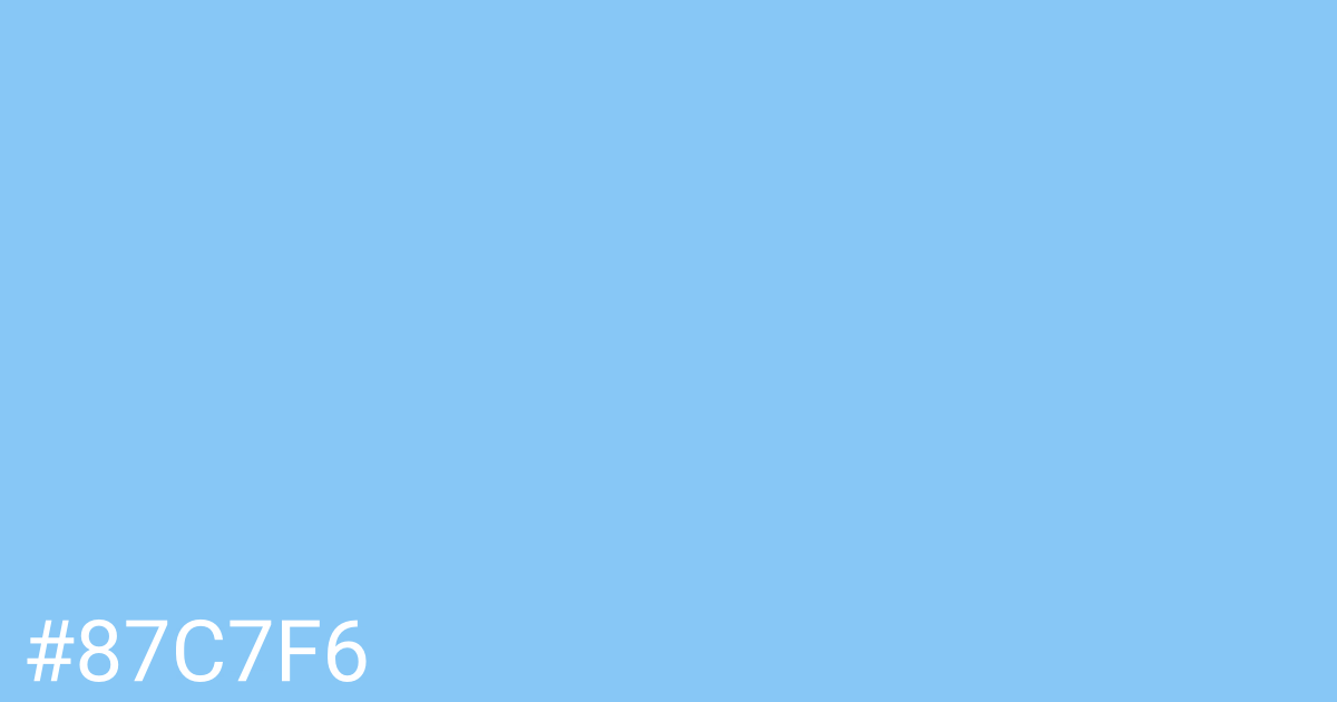 Hex color #87c7f6 graphic