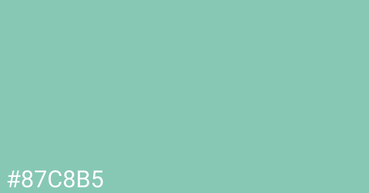 Hex color #87c8b5 graphic