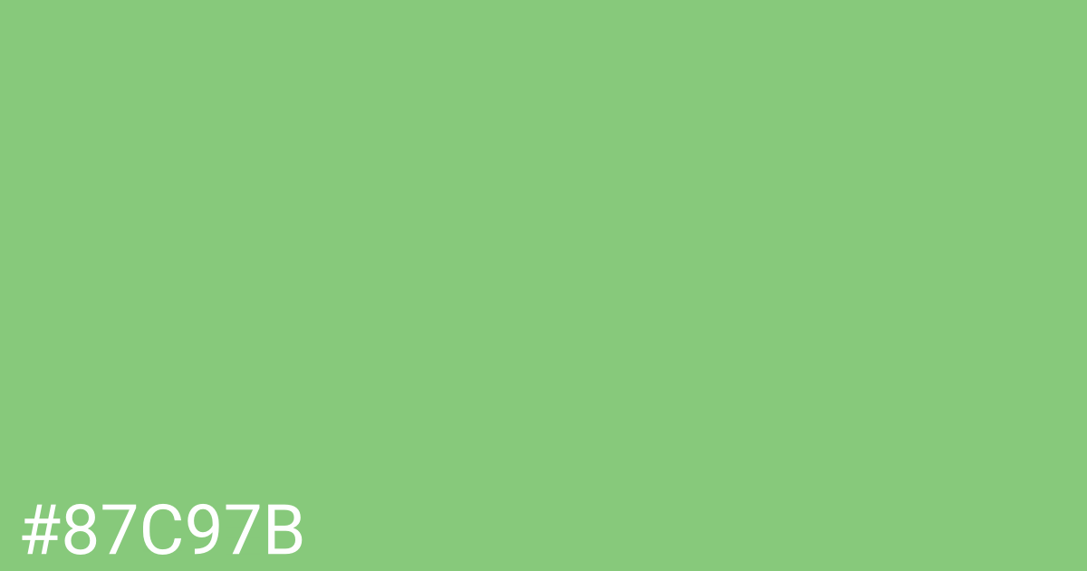 Hex color #87c97b graphic