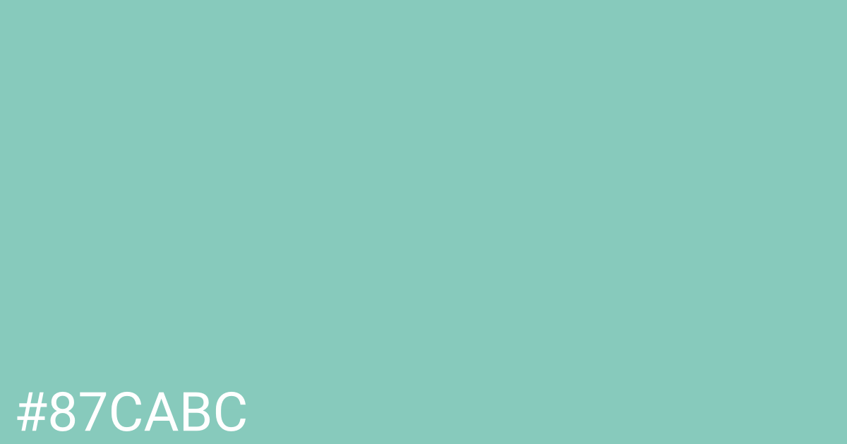 Hex color #87cabc graphic