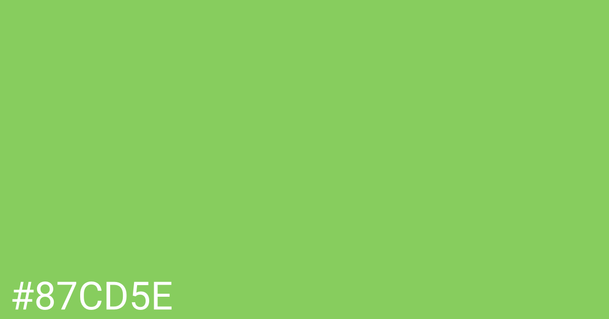 Hex color #87cd5e graphic