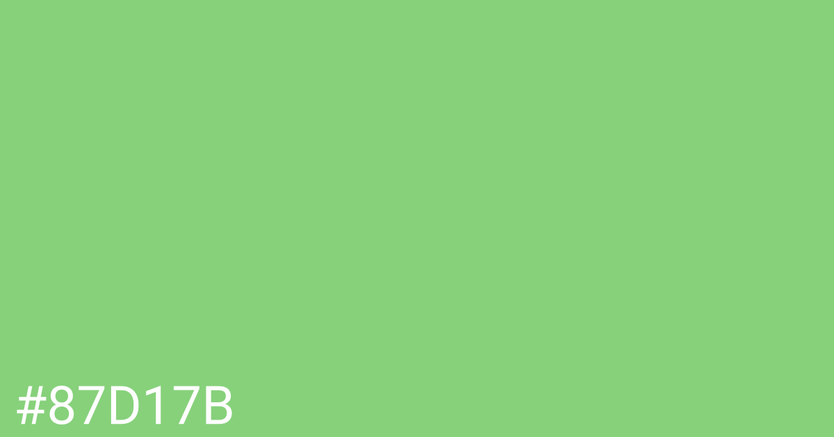 Hex color #87d17b graphic