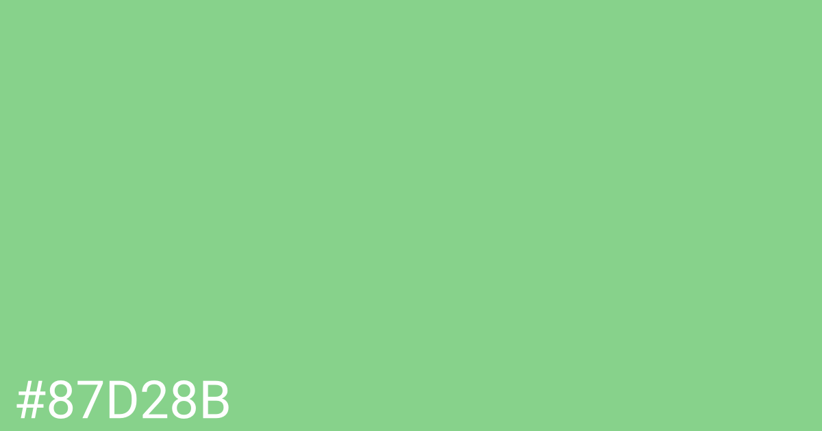 Hex color #87d28b graphic