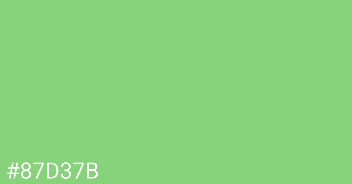 Hex color #87d37b graphic