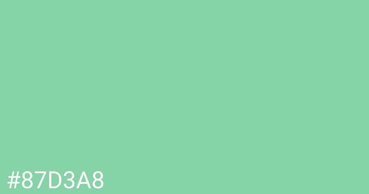 Hex color #87d3a8 graphic