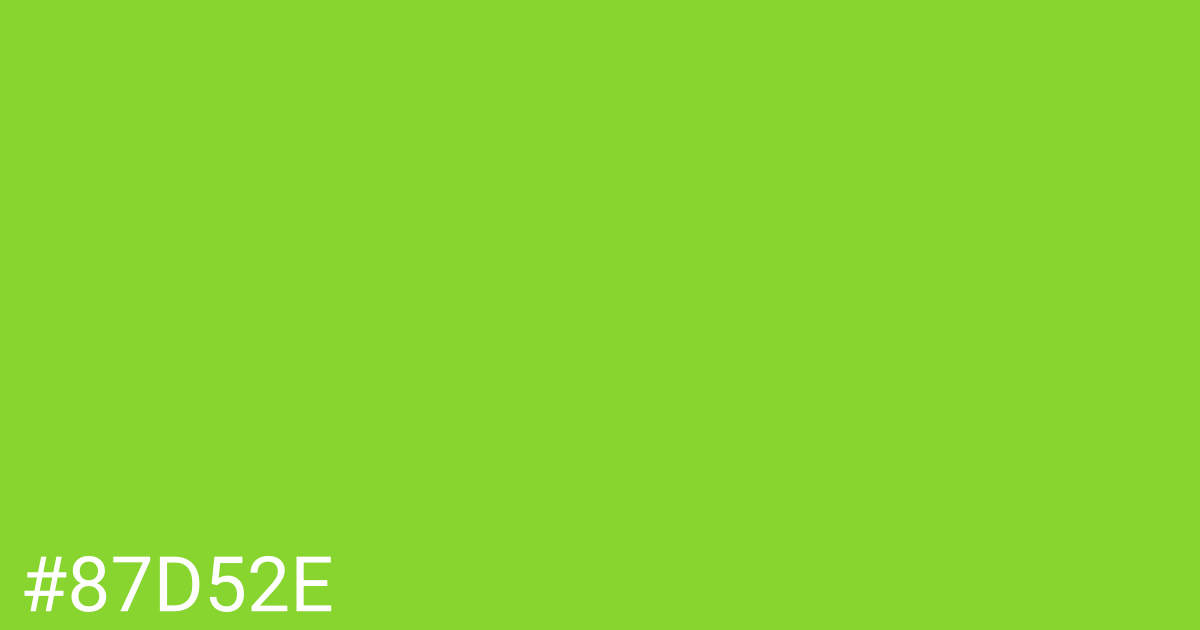 Hex color #87d52e graphic