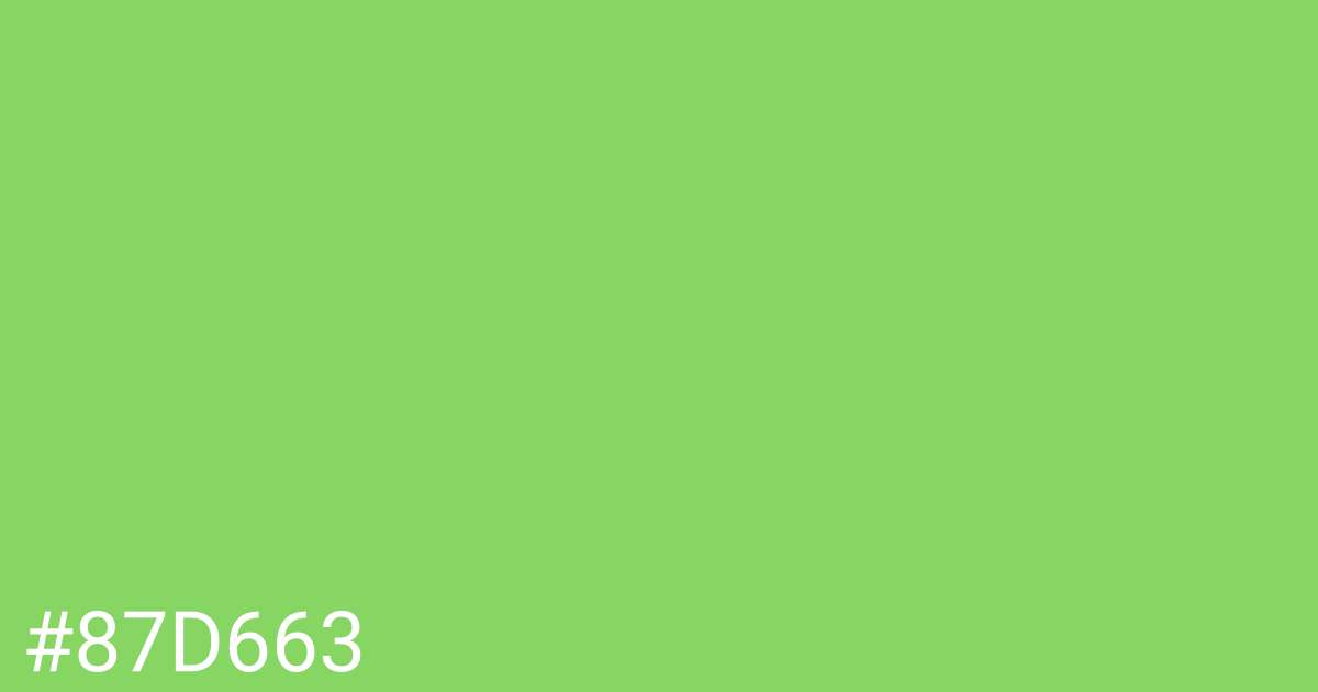 Hex color #87d663 graphic