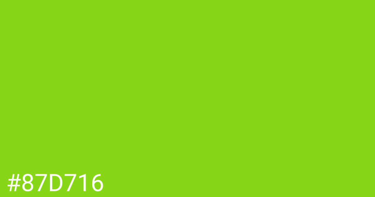 Hex color #87d716 graphic