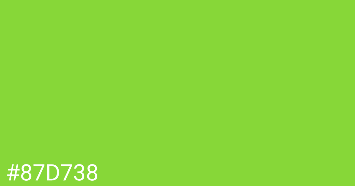 Hex color #87d738 graphic