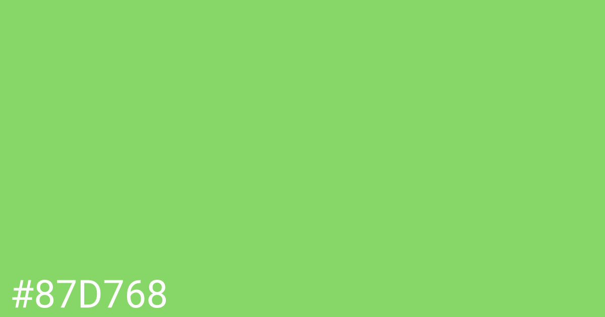 Hex color #87d768 graphic