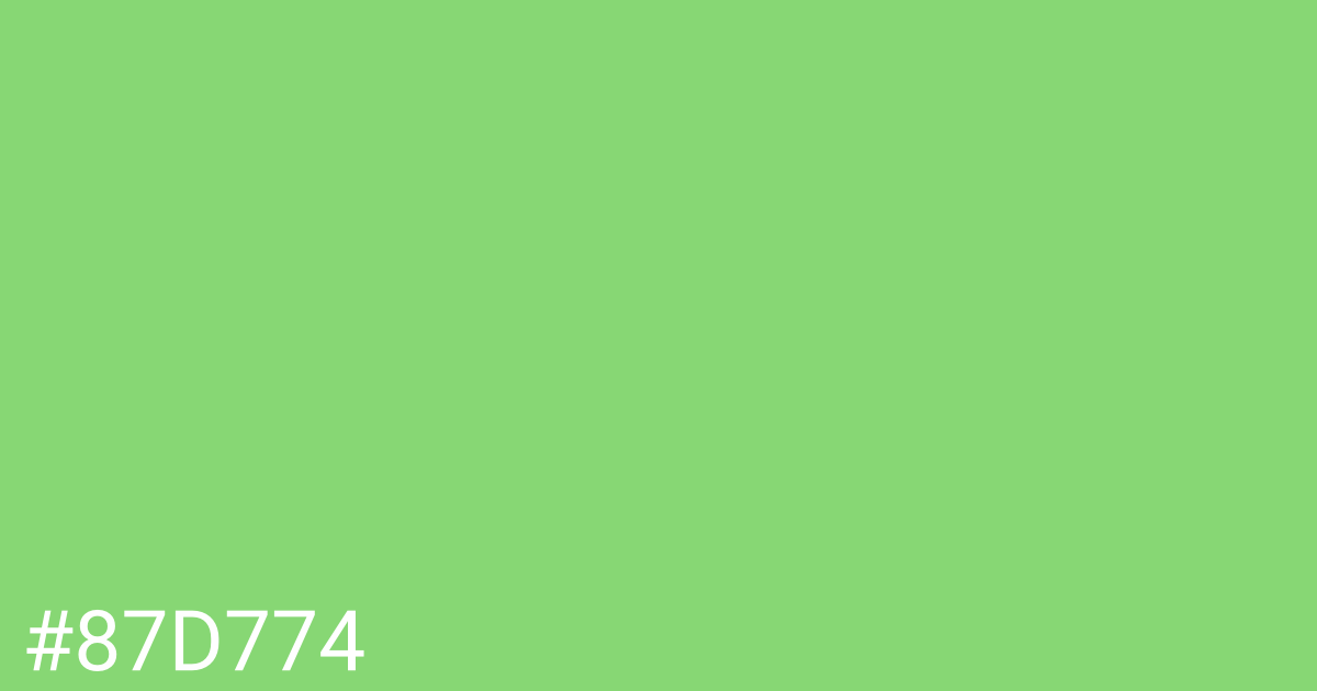 Hex color #87d774 graphic