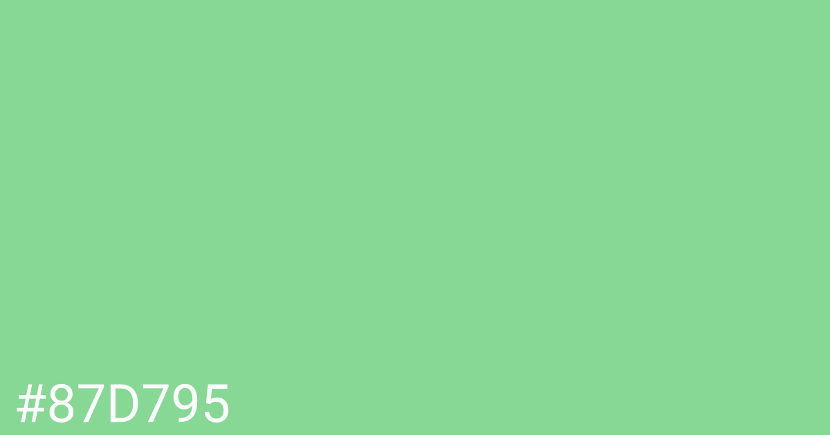 Hex color #87d795 graphic