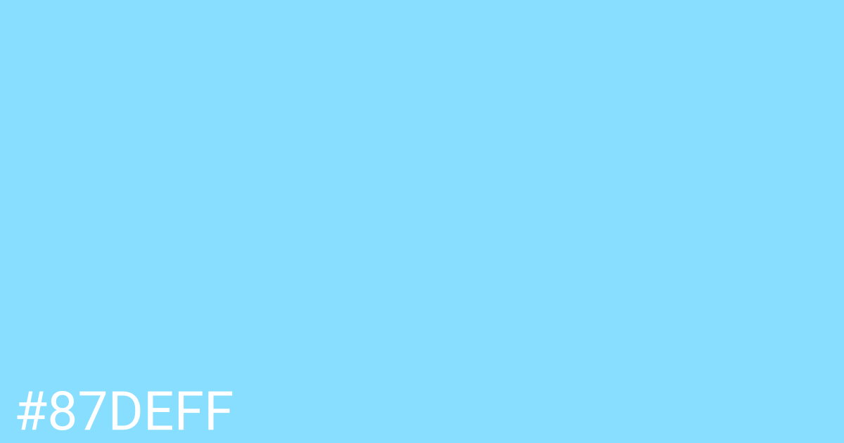 Hex color #87deff graphic