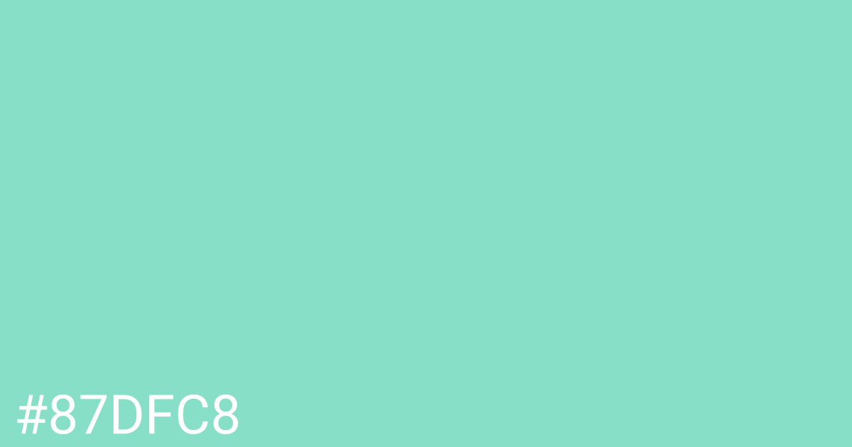 Hex color #87dfc8 graphic