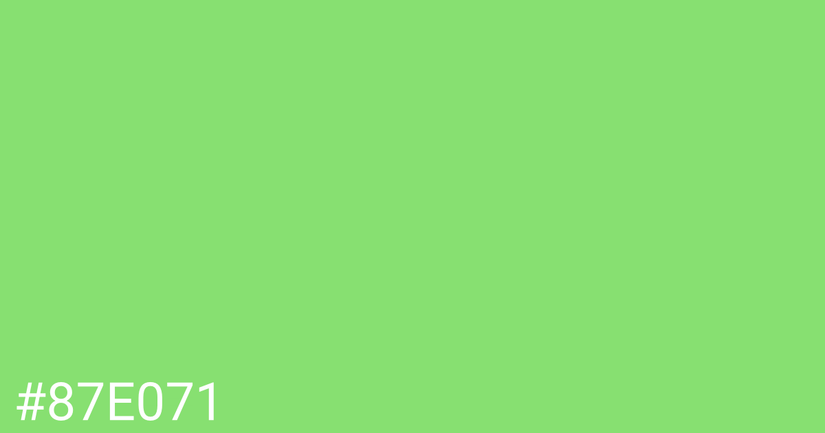 Hex color #87e071 graphic