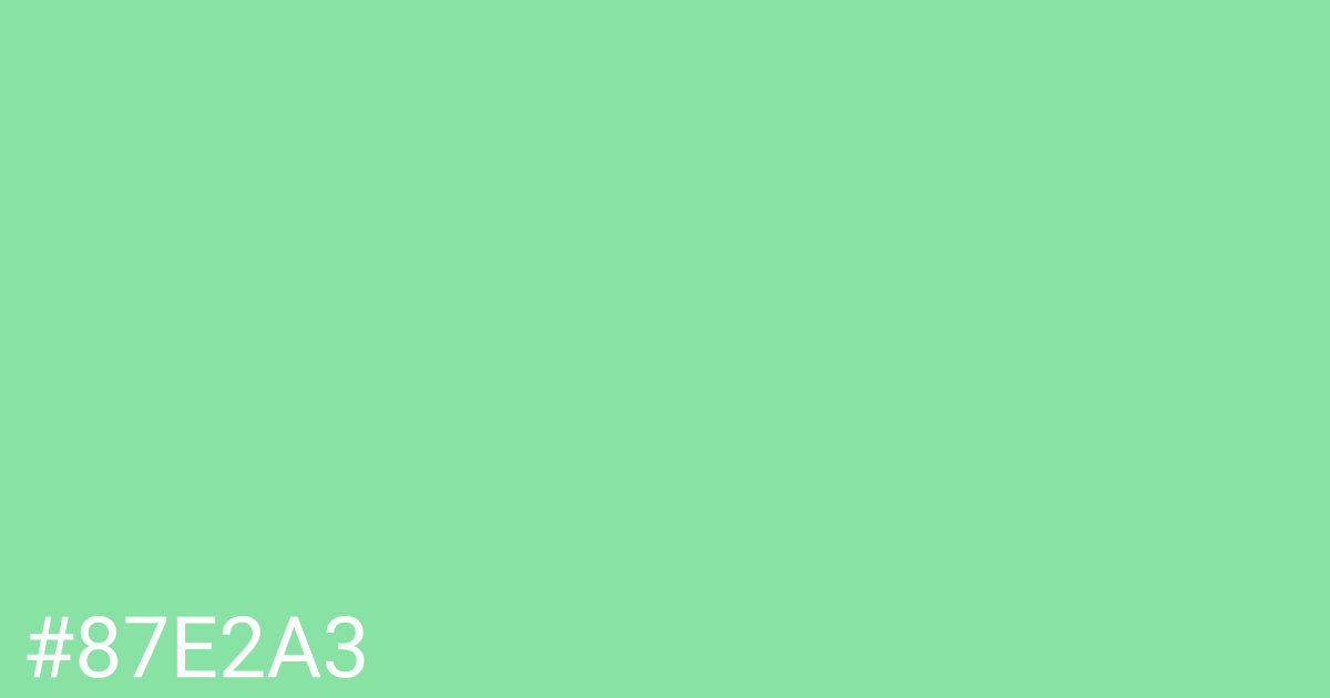 Hex color #87e2a3 graphic