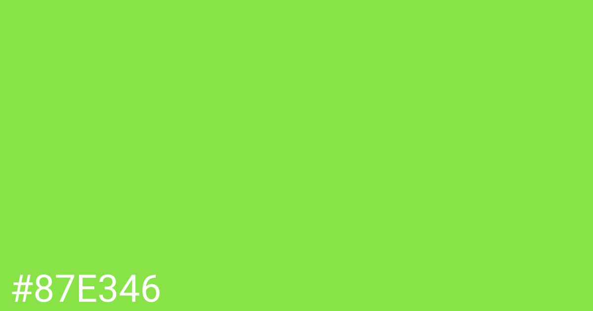Hex color #87e346 graphic