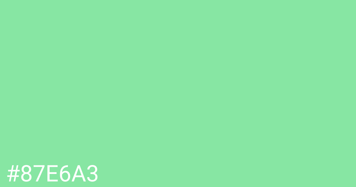 Hex color #87e6a3 graphic