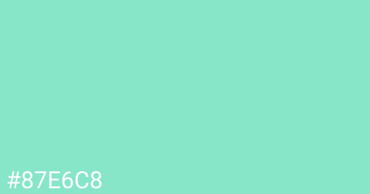 Hex color #87e6c8 graphic