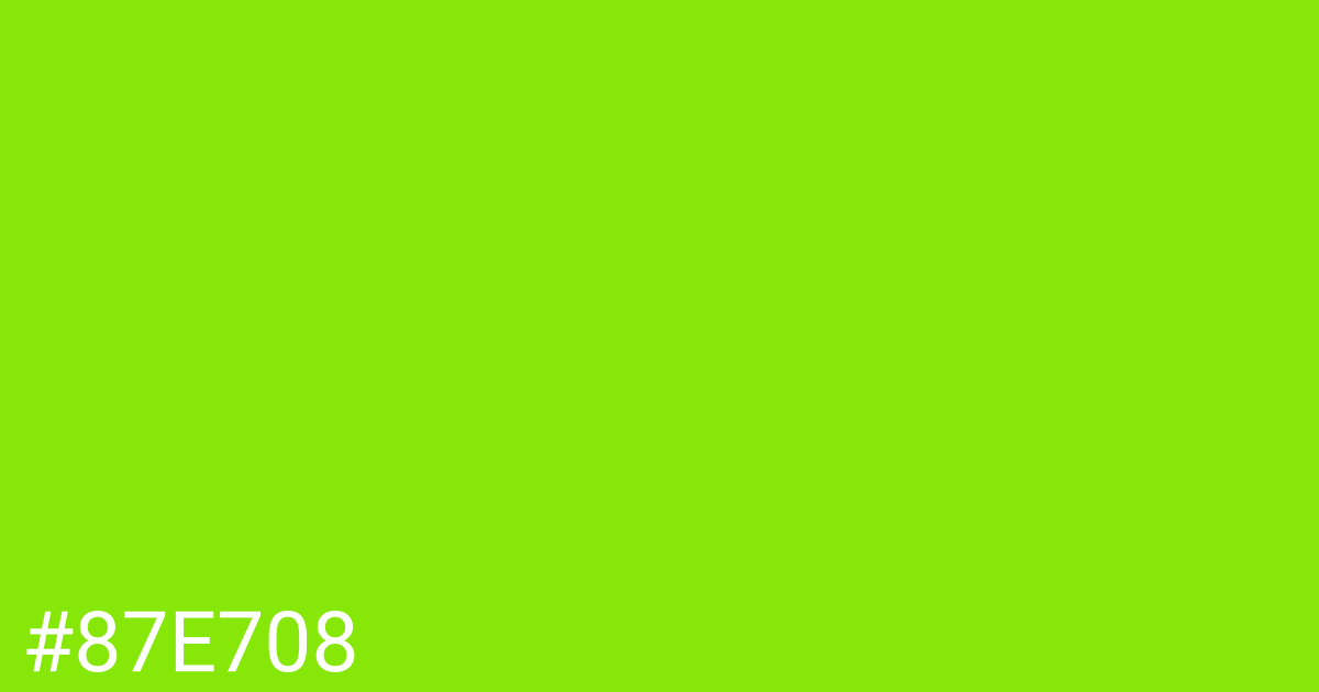 Hex color #87e708 graphic