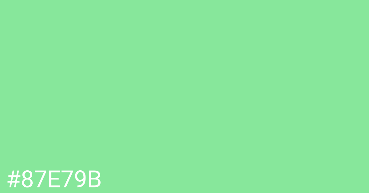 Hex color #87e79b graphic