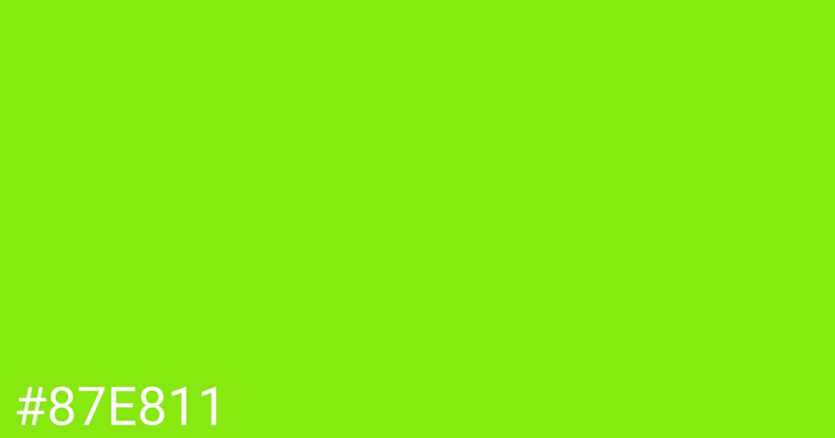 Hex color #87e811 graphic