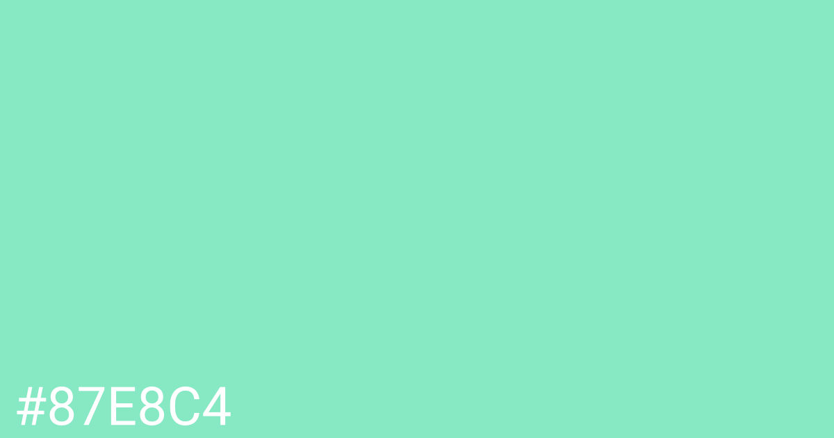 Hex color #87e8c4 graphic