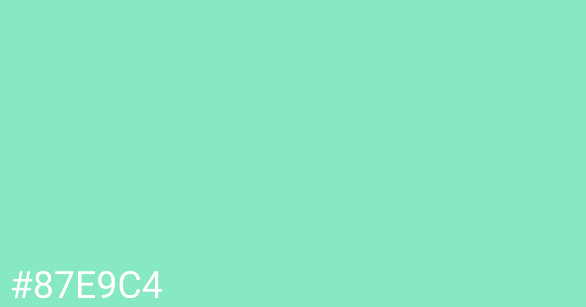 Hex color #87e9c4 graphic